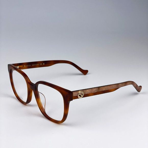 Gucci GG1305OA 003 Eyeglasses Havana Crystal Square Women - Picture 9 of 14